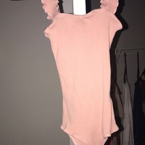 Jolie Brand pink bodysuit, size small